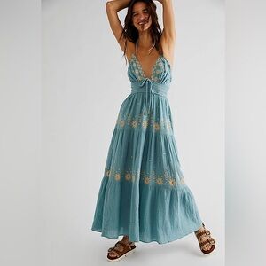 Free People Real Love Embroidered Dress